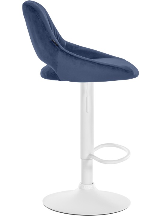 Sæt med 2 barstole Milet velvet W, blå