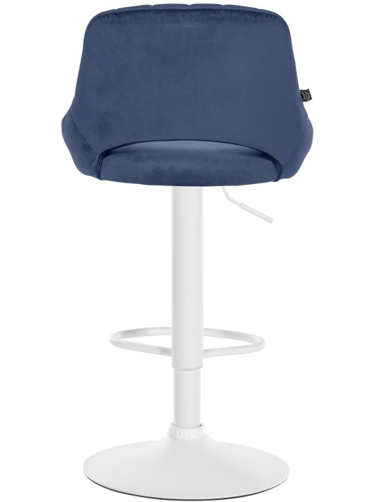 Sæt med 2 barstole Milet velvet W, blå