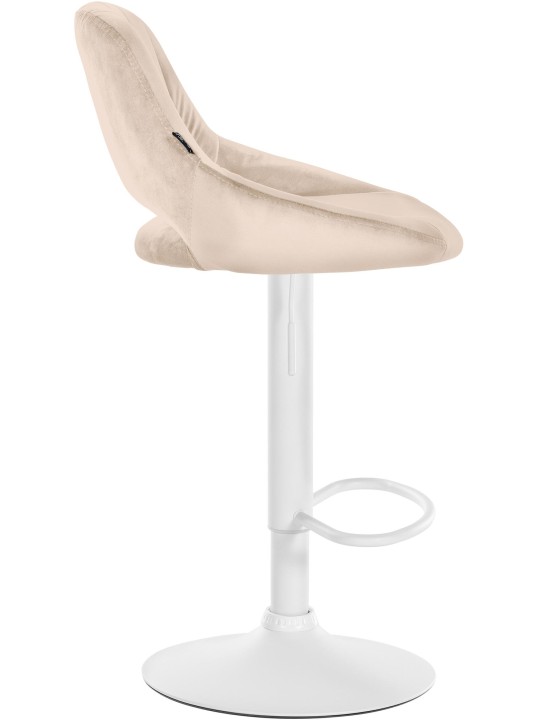 Sæt med 2 barstole Milet velvet W, creme