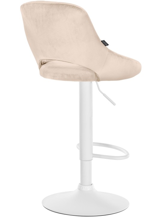 Sæt med 2 barstole Milet velvet W, creme