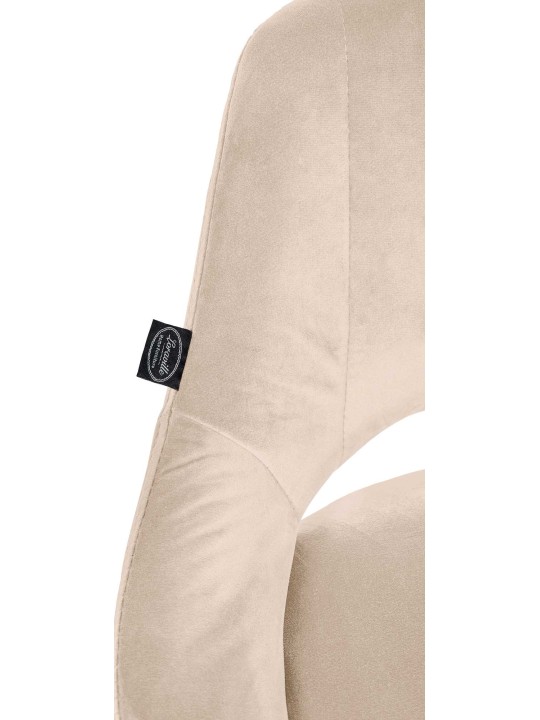 Sæt med 2 barstole Milet velvet W, creme
