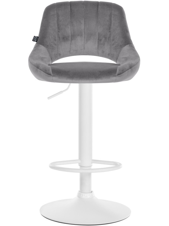 Sæt med 2 barstole Milet velvet W, mørkegrå