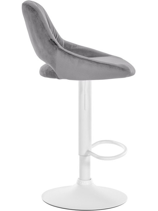 Sæt med 2 barstole Milet velvet W, mørkegrå