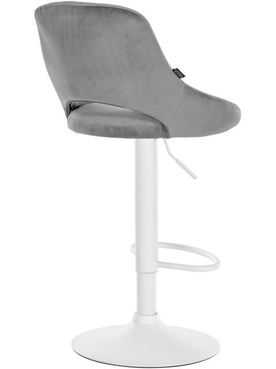 Sæt med 2 barstole Milet velvet W, mørkegrå