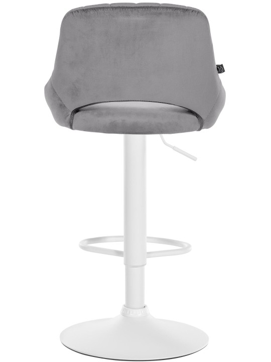 Sæt med 2 barstole Milet velvet W, mørkegrå