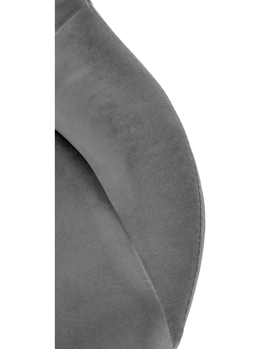 Sæt med 2 barstole Milet velvet W, mørkegrå