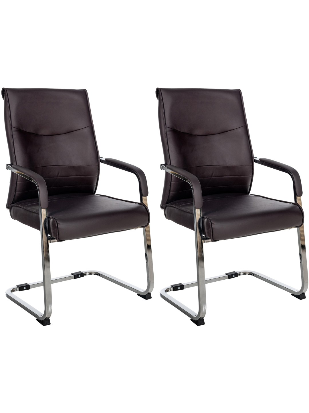 Sæt med 2 besøgsstole Hobart, brun