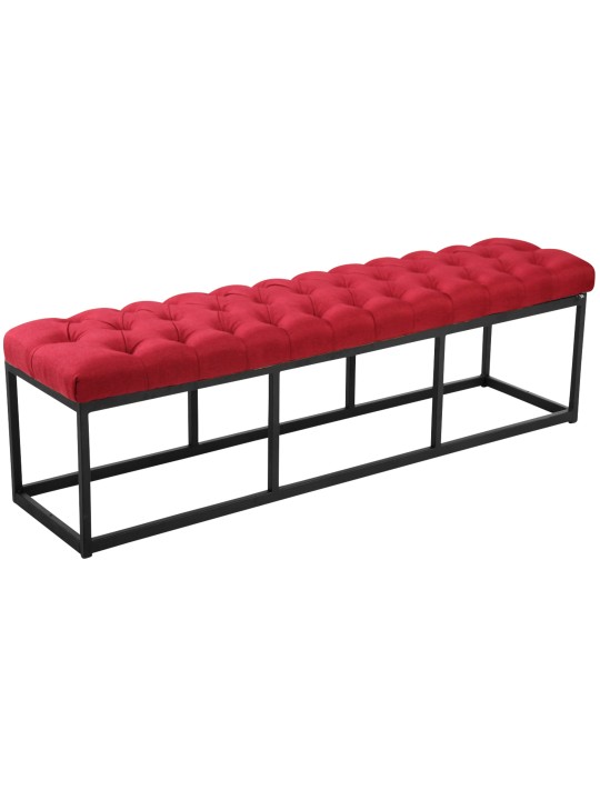 Bænk Amun stof 150 cm, rød