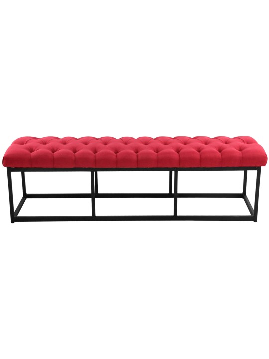 Bænk Amun stof 150 cm, rød