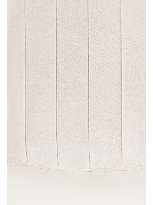 Baxter spisestuestol i fløjl, cremehvid