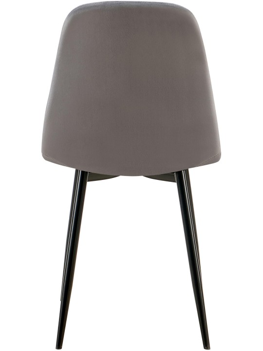 Baxter spisestuestol i fløjl, mørkegrå