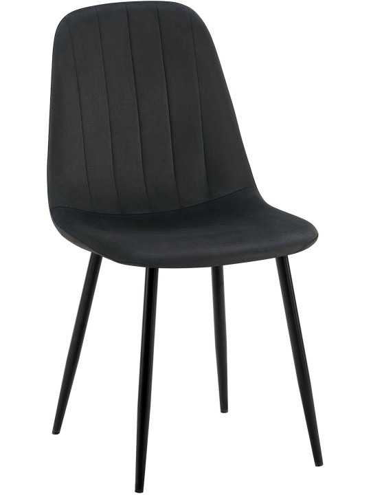 Baxter spisestuestol i fløjl, sort