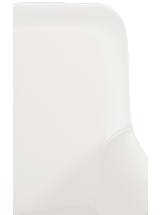 Stol Puka imiteret læder, hvid