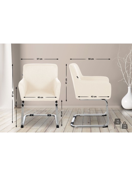 Stol Puka stof, creme