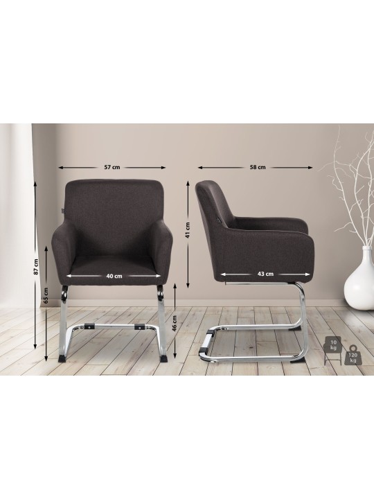 Stol Puka stof, sort