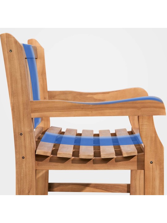 Teak bænk Jackson 120 cm med betræk, teak Teak bænk Jackson 120 cm med betræk, teak