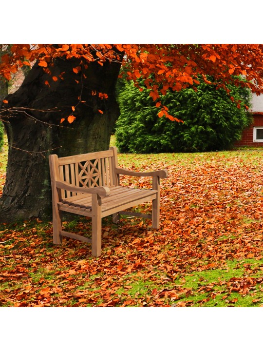 Teak bænk Florida 120 cm med betræk, teak Teak bænk Florida 120 cm med betræk, teak
