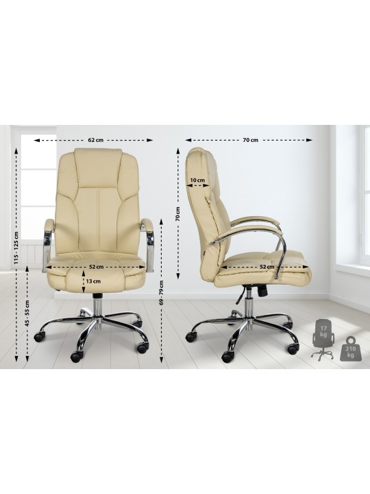 Kontorstol BIG Xanthos, creme