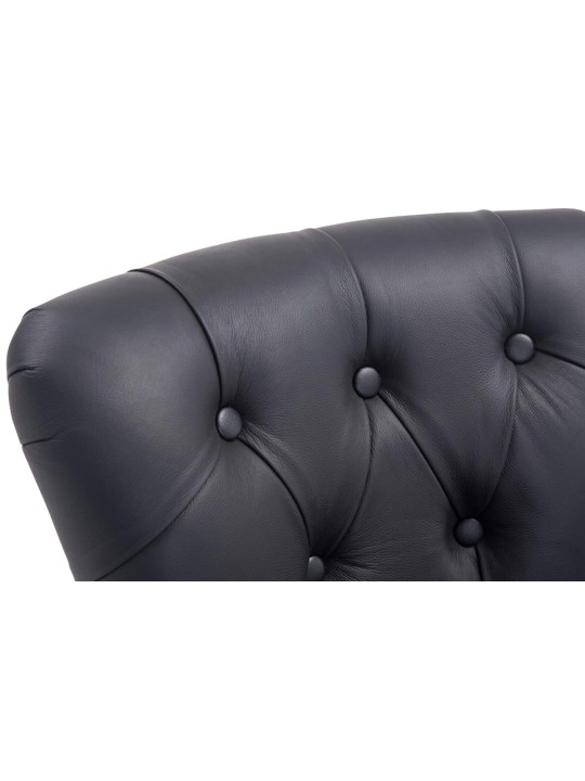 Barstol Lakewood ægte læder, antik lys, sort Barstol Lakewood ægte læder, antik lys, sort