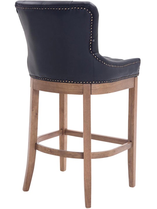 Barstol Lakewood ægte læder, antik lys, sort Barstol Lakewood ægte læder, antik lys, sort