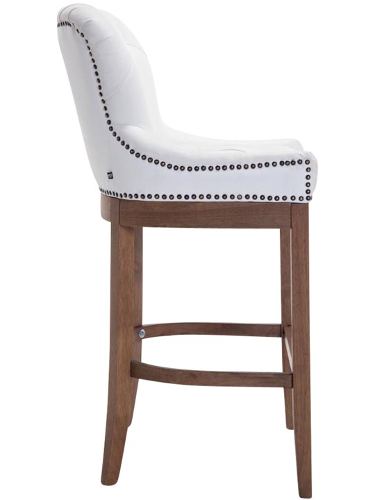 Barstol Lakewood ægte læder, antik lys, hvid Barstol Lakewood ægte læder, antik lys, hvid