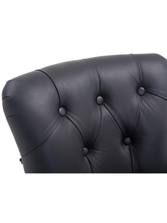 Barstol Lakewood ægte læder, antik, sort Barstol Lakewood ægte læder, antik, sort