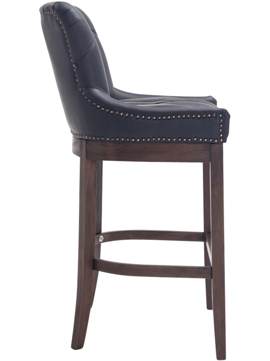 Barstol Lakewood ægte læder, antik, sort Barstol Lakewood ægte læder, antik, sort