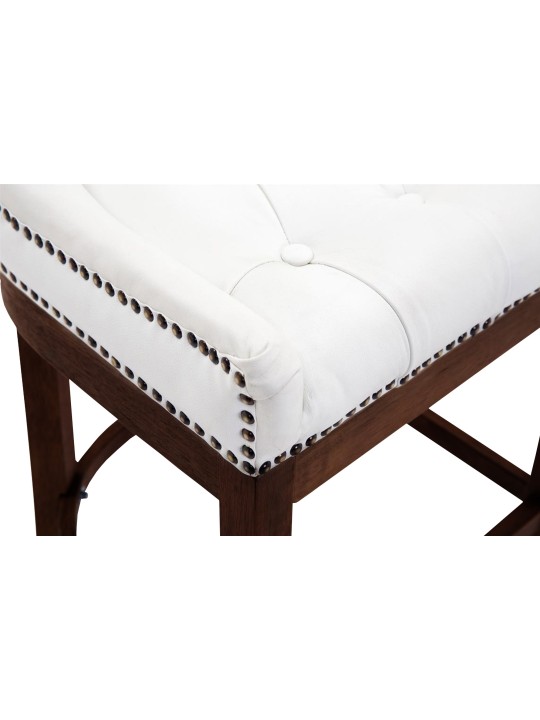 Barstol Lakewood ægte læder, antik, hvid Barstol Lakewood ægte læder, antik, hvid