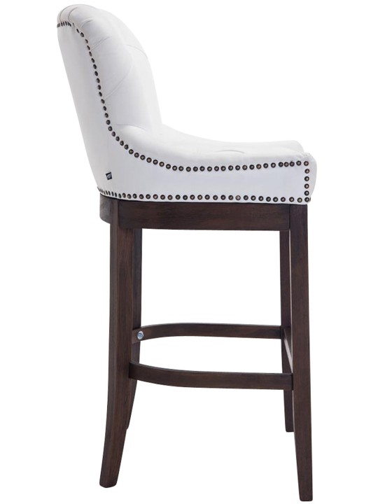 Barstol Lakewood ægte læder, antik, hvid Barstol Lakewood ægte læder, antik, hvid