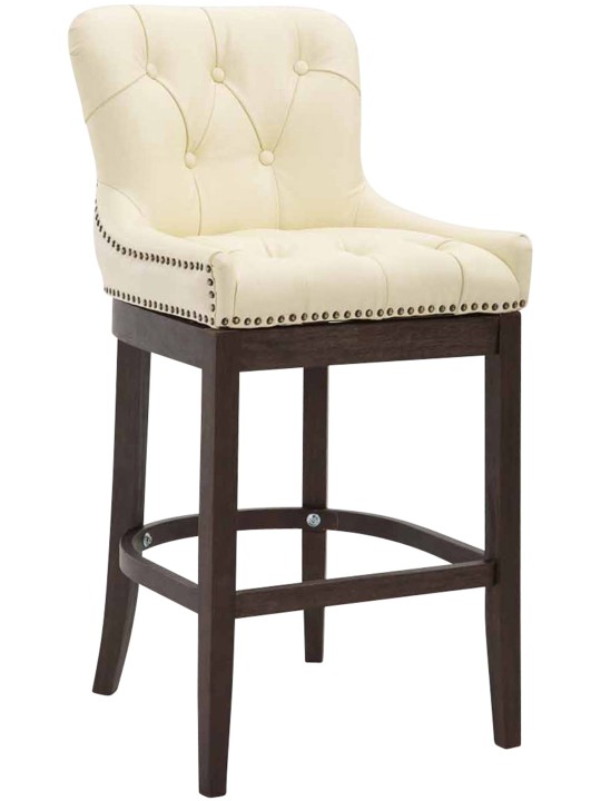 Barstol Lakewood ægte læder, antik, creme