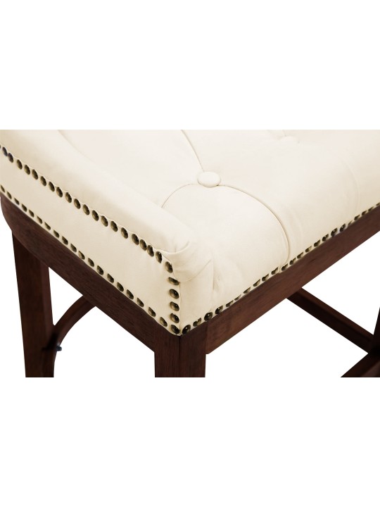 Barstol Lakewood ægte læder, antik, creme