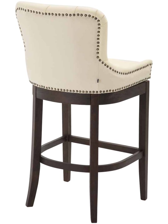 Barstol Lakewood ægte læder, antik, creme