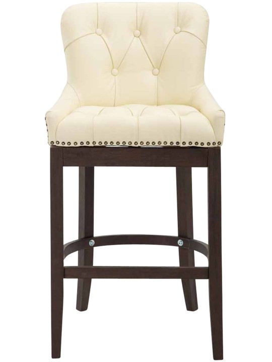 Barstol Lakewood ægte læder, antik, creme