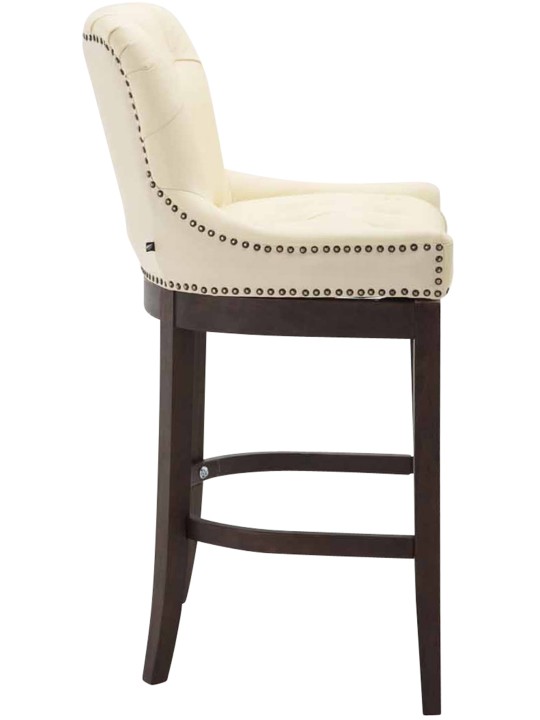 Barstol Lakewood ægte læder, antik, creme