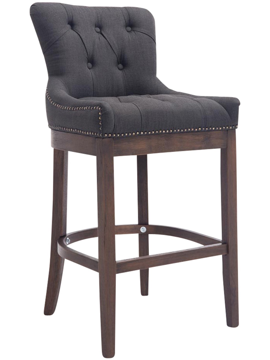 Barstol Lakewood stof, antik, mørkegrå