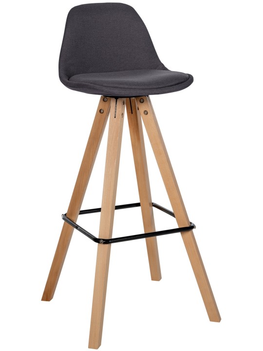 Barstol Corbin stof Firkantet natura, mørkegrå Barstol Corbin stof Firkantet natura, mørkegrå