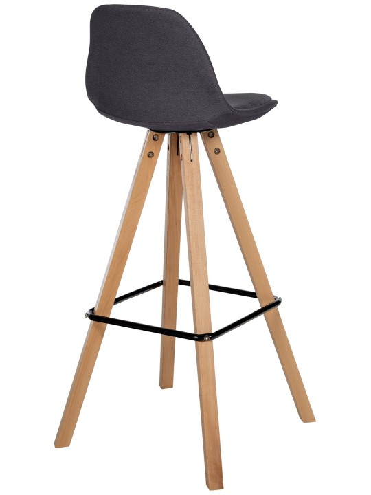 Barstol Corbin stof Firkantet natura, mørkegrå Barstol Corbin stof Firkantet natura, mørkegrå