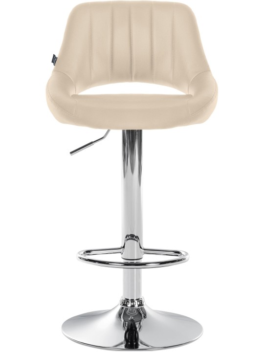 Barstol Milet imiteret læder krom, creme