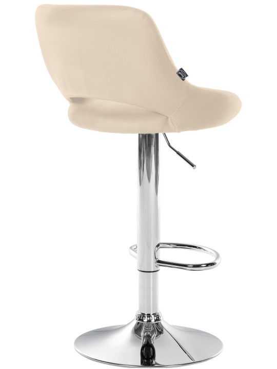 Barstol Milet imiteret læder krom, creme