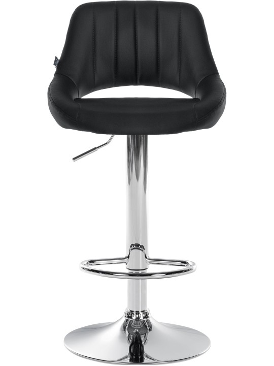 Barstol Milet imiteret læder krom, sort