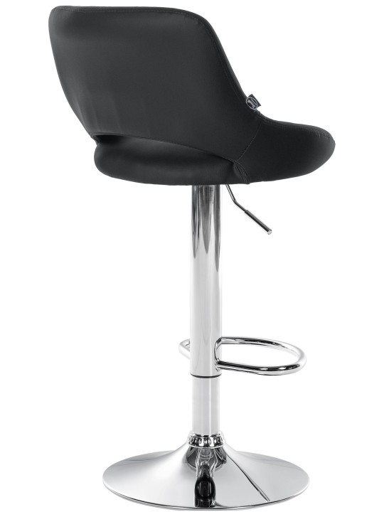 Barstol Milet imiteret læder krom, sort