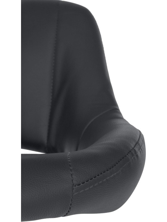 Barstol Milet imiteret læder krom, sort