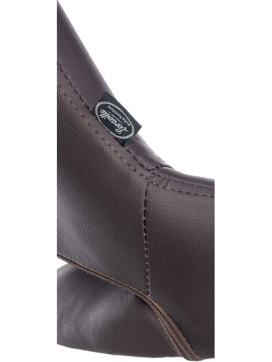 Sæt med 2 barstole Milet imiteret læder W, brun