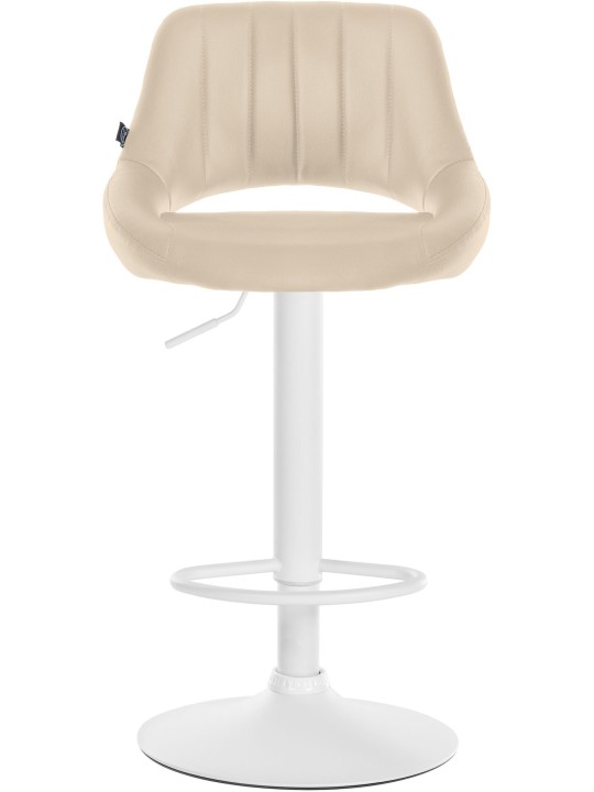 Sæt med 2 barstole Milet imiteret læder W, creme