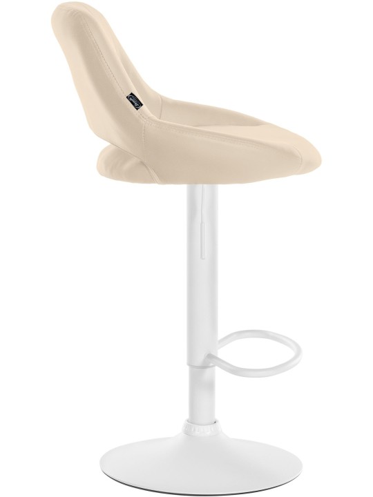 Sæt med 2 barstole Milet imiteret læder W, creme