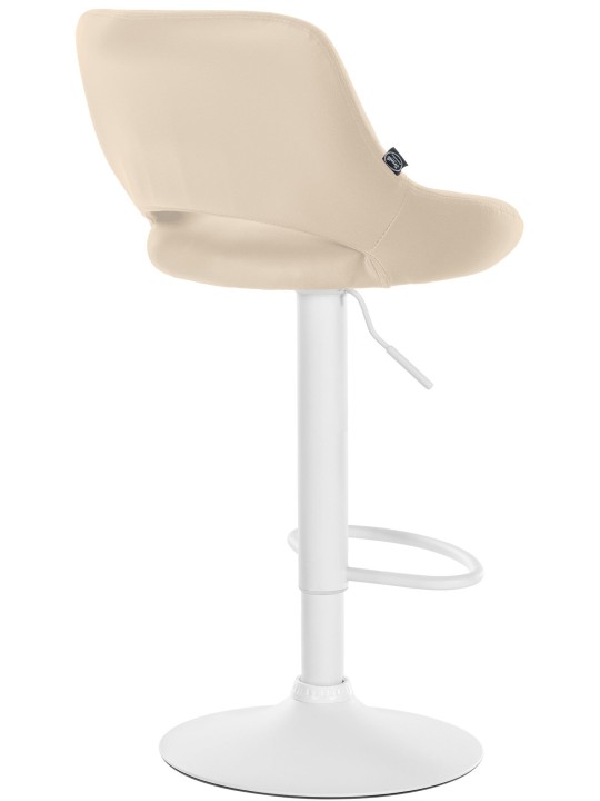 Sæt med 2 barstole Milet imiteret læder W, creme