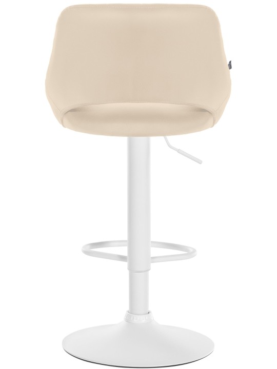 Sæt med 2 barstole Milet imiteret læder W, creme