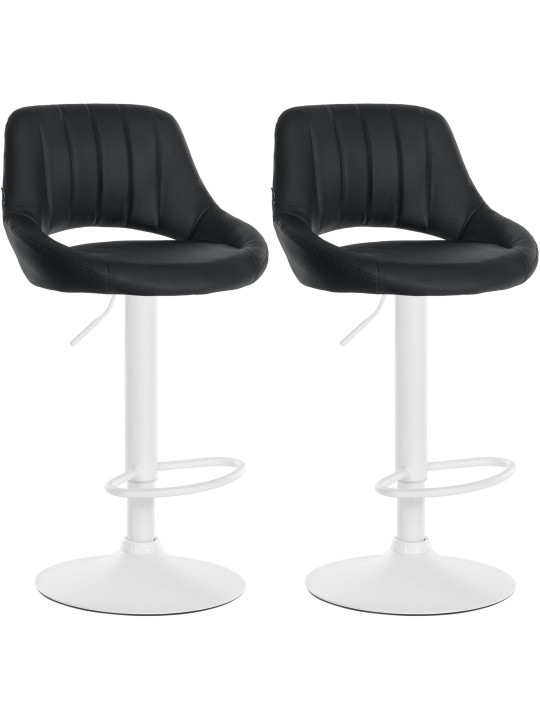 Sæt med 2 barstole Milet imiteret læder W, sort Sæt med 2 barstole Milet imiteret læder W, sort