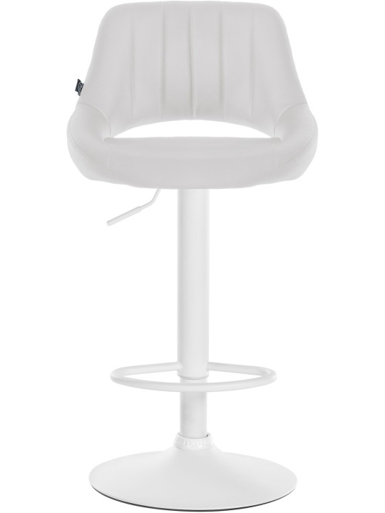 Sæt med 2 barstole Milet imiteret læder W, hvid
