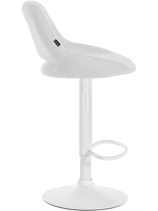 Sæt med 2 barstole Milet imiteret læder W, hvid